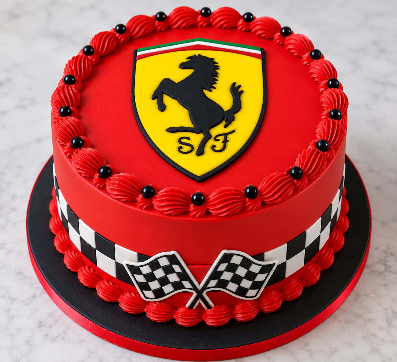 Ferrari Inspired Edible Cake Topper - choose your size!