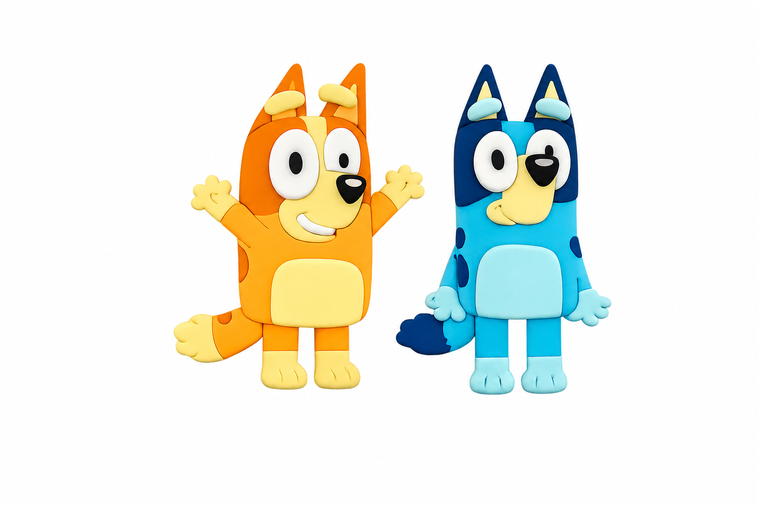 Bluey and Bingo - Edible Cake Decorations - 5 inches tall