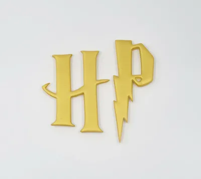 Harry Potter Inspired Logo - Edible Cake Decorations - GOLD or BLACK - 14cm Harry Potter Inspired Logo - Edible Cake Decorations - GOLD or BLACK - 14cm