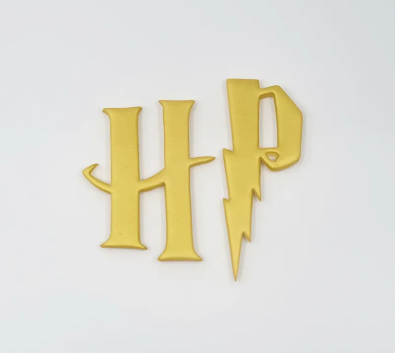 Harry Potter Inspired Logo - Edible Cake Decorations - GOLD or BLACK - 14cm Harry Potter Inspired Logo - Edible Cake Decorations - GOLD or BLACK - 14cm
