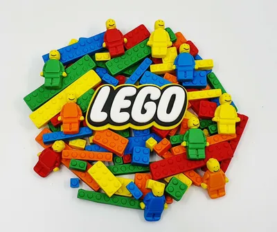Lego Inspired Blocks/Men/Logo - Edible Cake / Cup Cake decorations x 16 pieces (plus 10cm Logo) - GREAT VALUE!! Lego Inspired Blocks/Men/Logo - Edible Cake / Cup Cake decorations x 16 pieces (plus 10cm Logo) - GREAT VALUE!!