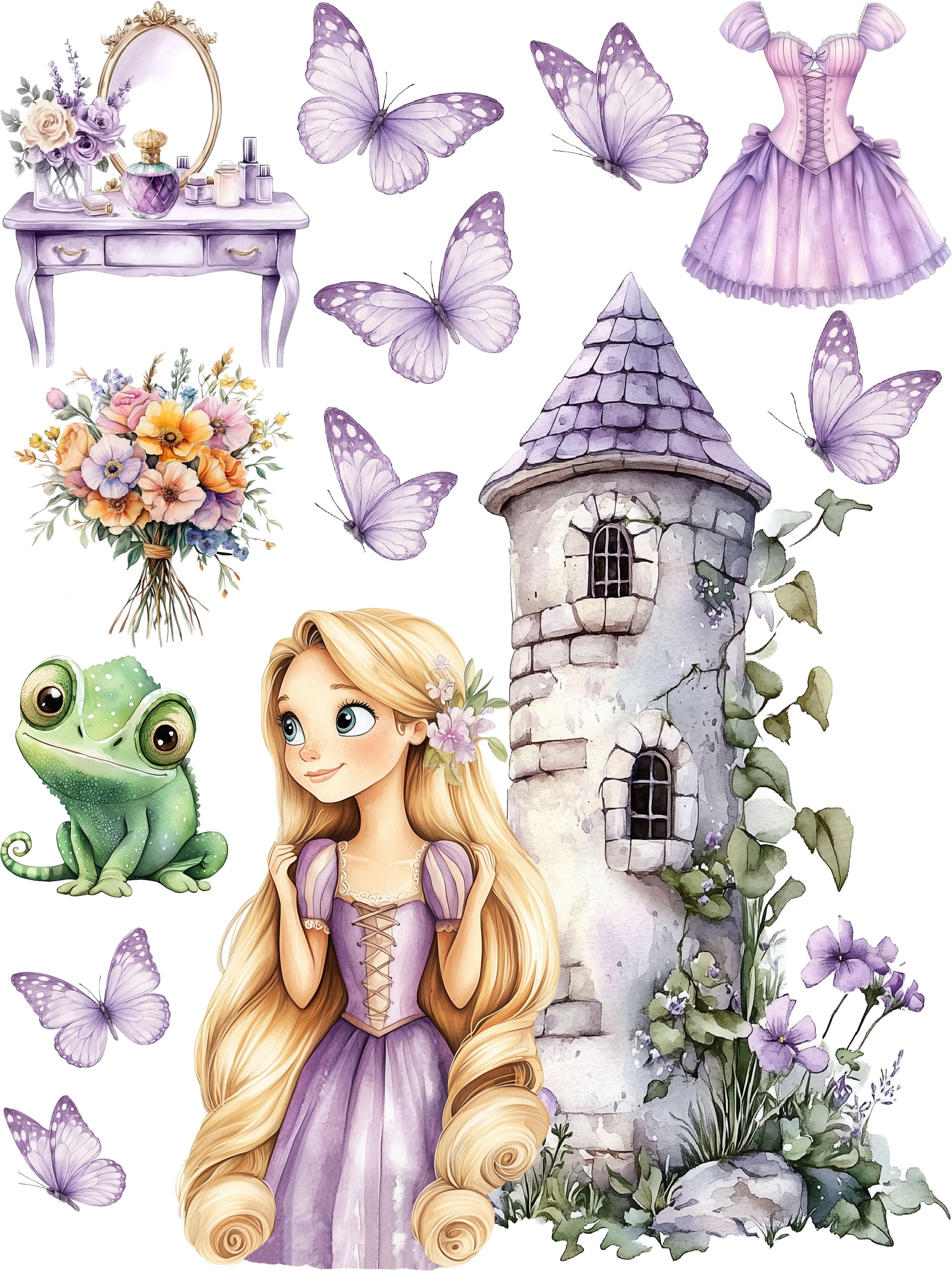 RAPUNZEL - Edible Image Sheets - Cake Decorations