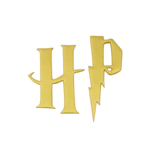 Harry Potter Inspired Logo - Edible Cake Decorations - GOLD or BLACK - 14cm